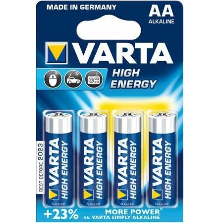 Varta Batteri High Energy, Typ AA (LR06) 4st/fp