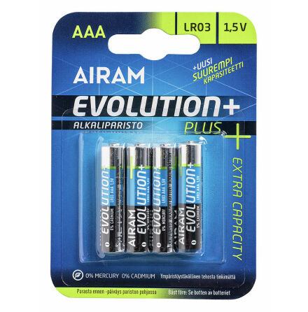 Airam AAA Batteri 4-pack Evolution+
